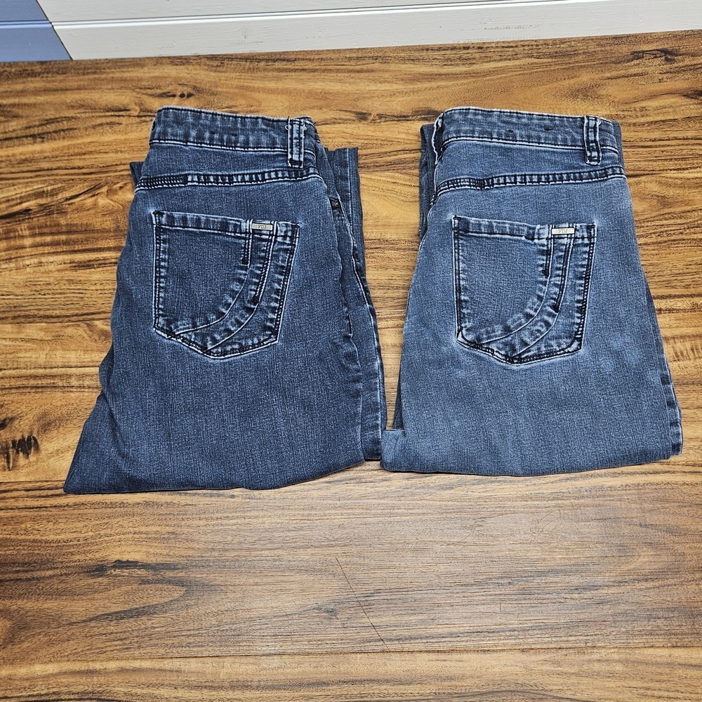 Lot Of 2 French Dressing Jeans Peggy‎ BootCut Womens Size 6 28x32  Stretch Denim